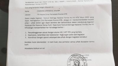 Ekonomi Lesu, Pelaku Usaha Dimintai Sumbangan Fornas 2025! SAFANA Semprot Dispar NTB