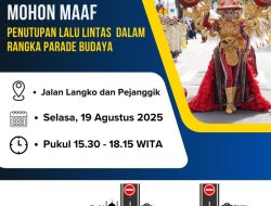 Lalu Lintas Ditutup Sementara untuk Parade Budaya HUT RI ke-80 di Mataram