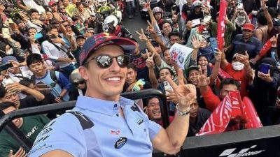 Riders MotoGP 2025 Disambut Meriah di Bandara ZAM Lombok, Marquez Hadir?