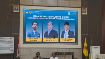 Sidang Senat Unram Tetapkan Tiga Calon Rektor, Prof Sukardi Raih Suara Terbanyak