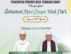 Shalat Idul Fitri 2026 di NTB Dipusatkan di Lapangan Bumi Gora