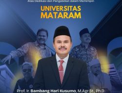 Iklan Ucapan Terimakasih atas dedikasi Prof. Bambang Hari Kusumo sebagai Rektor Universitas Mataram 2022-2026