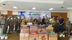 Satpol PP NTB dan Bea Cukai Amankan 2,89 Juta Batang Rokok Ilegal di Pelabuhan Lembar