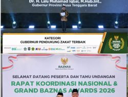 Rakornas BAZNAS 2026: Gubernur NTB Raih Penghargaan atas Dukungan Gerakan Zakat